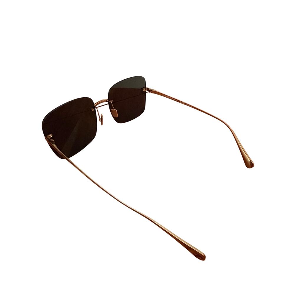 $900 | Chanel square titanium sunglasses Light gold / silver titanium - Picture 5 of 5